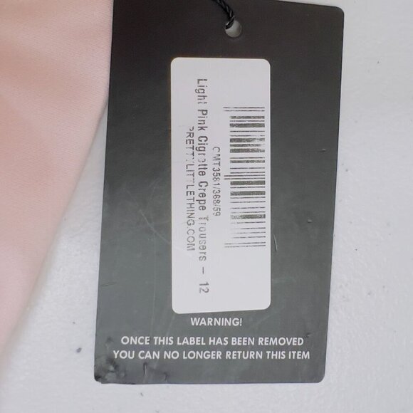 PrettyLittleThing Women's Light Pink Cigrette CrepeTrousers Pants 8 NWT - Picture 8 of 10